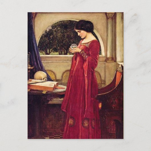 "The Crystal Ball" van John William Waterhouse Briefkaart (Voorkant)