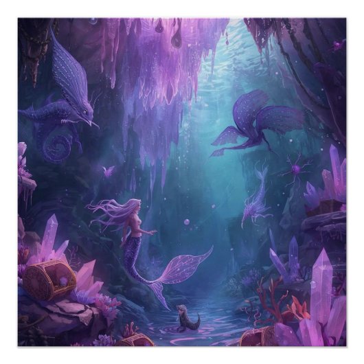The Crystal Cave of the Mermaid Perfect Poster (Voorkant)
