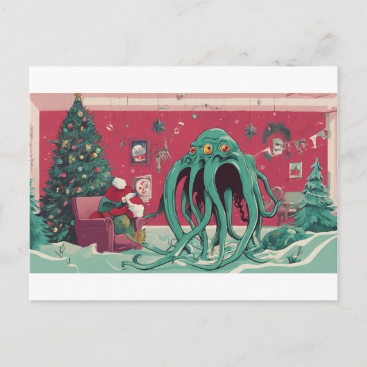 The Cthulhu Spirits of Christmas Feestdagenkaart (Voorkant)