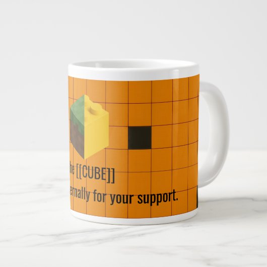 The [[CUBE]] Specialty Jumbo Sized Coffee Mug Grote Koffiekop (Voorkant rechts)