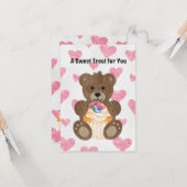 The Cupcake Beer 3,5" x 5" platte wenskaart Kaart (Voorkant / Achterkant in situ)