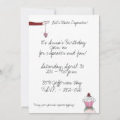 The Cupcake Birthday Invitation Sjabloon Kaart (Achterkant)