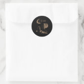 The Cure Cat Moon Funny The Cure Cat Lover Ronde Sticker (Tas)