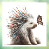 "The Curious Prickler" Waterverf Porcupine Decal (Vel 3)