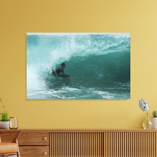 The Curl, Wedge, Newport Beach, Californië Canvas Afdruk (Insitu (Woonkamer))