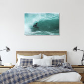 The Curl, Wedge, Newport Beach, Californië Canvas Afdruk (Insitu (Slaapkamer))