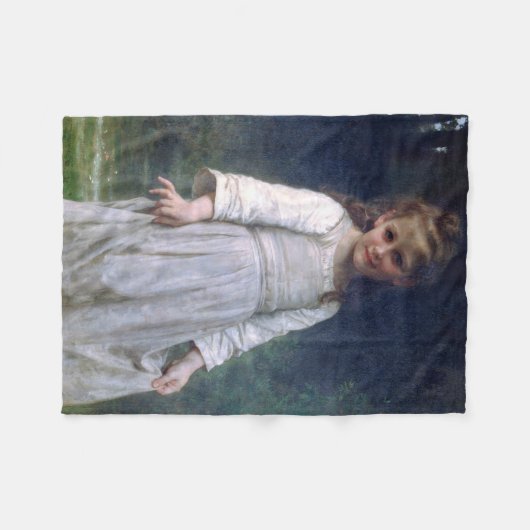 The Curtsey, Bouguereau Fleece Deken (Voorkant (Horizontaal))