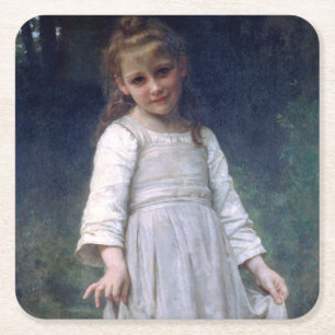 The Curtsey, Bouguereau Kartonnen Onderzetters