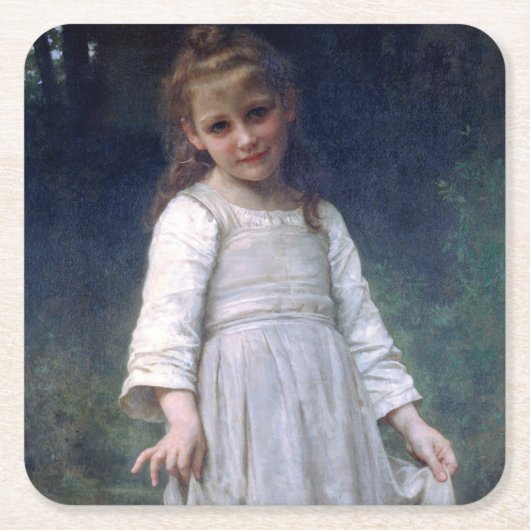 The Curtsey, Bouguereau Kartonnen Onderzetters (Voorkant)