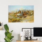 The Custer Fight Charles Marion Russell 1903 Poster (Thuiskantoor)