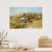 The Custer Fight Charles Marion Russell 1903 Poster (Keuken)