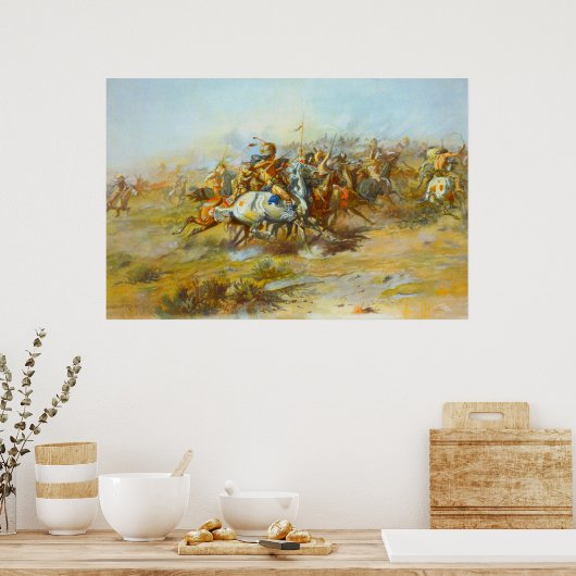 The Custer Fight Charles Marion Russell 1903 Poster (Keuken)