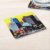 The Custom House Boston USA Poster Card Magnet Kartonnen Onderzetters (Schuin)