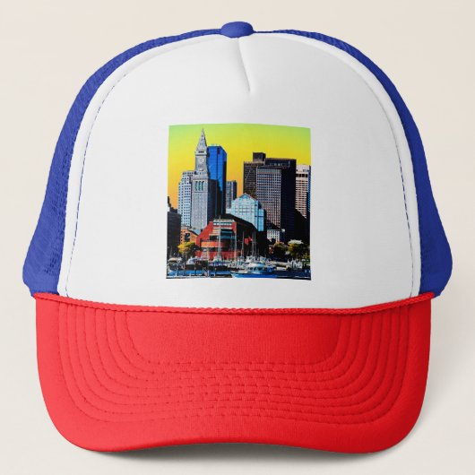 The Custom House Boston USA Poster Card Magnet Trucker Pet (Voorkant)