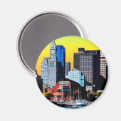 The Custom House Boston USA Poster Kaart Magneet (Voorkant / Achterkant)