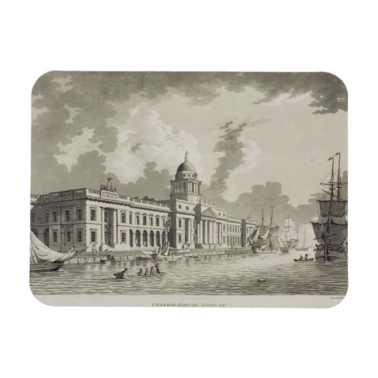 The Custom House, Dublin, 1792 (graving) Magneet (Horizontaal)