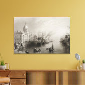 The Custom House, Dublin Canvas Afdruk (Insitu (Woonkamer))