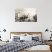 The Custom House, Dublin Canvas Afdruk (Insitu (Slaapkamer))