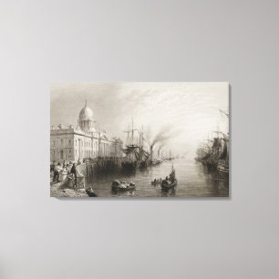 The Custom House, Dublin Canvas Afdruk