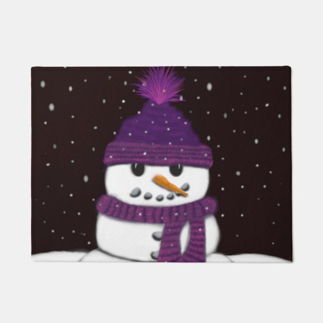 The Cute Armless Snowman Deurmat (Voorkant)