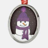 The Cute Armless Snowman Metalen Ornament (Links)
