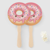 "The Cute Donut" – Sweet and Festive Illustration Handwaaier (Voorkant en achterkant)