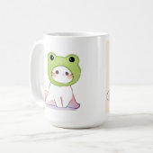 The cute frog cat koffiemok (Voorkant links)
