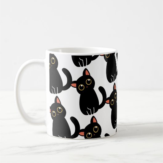 The Cutest Black Cat Mug Gift For Cat Lovers Koffiemok (Links)