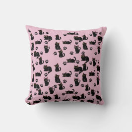 The Cutest Black Cat Pillow Gift for Cat Lovers Kussen