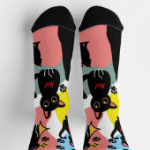 The Cutest Black Cat Socks - Black Cat Gift  Sokken (Top)
