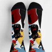 The Cutest Black Cat Socks - Black Cat Gift  Sokken (Top)