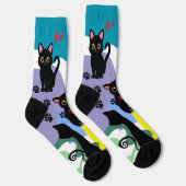 The Cutest Black Cat Socks - Black Cat Gift  Sokken (Rechts)