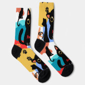 The Cutest Black Cat Socks - Black Cat Gift Sokken (Rechts)