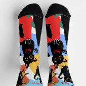 The Cutest Black Cat Socks - Black Cat Gift  Sokken (Top)