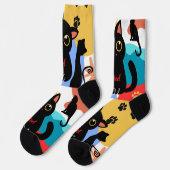 The Cutest Black Cat Socks - Black Cat Gift Sokken (Links)