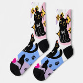 The Cutest Black Cat Socks - Black Cat Gift Sokken (Links)