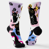 The Cutest Black Cat Socks - Black Cat Gift Sokken (Gebogen)