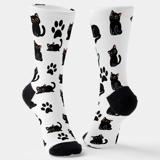 The Cutest Black Cat Socks Gift for Cat Lovers Sokken (Gebogen)