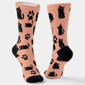 The Cutest Black Cat Socks Gift for Cat Lovers Sokken (Gebogen)