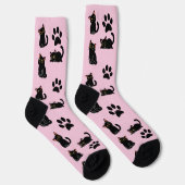 The Cutest Black Cat Socks Gift for Cat Lovers Sokken (Rechts)