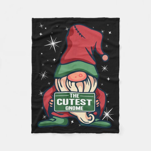 The Cutest Gnome Xmas Elf Matching Family Christma Fleece Deken (Voorkant)
