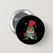 The Cutest Gnome Xmas Elf Matching Family Christma Ronde Button 5,7 Cm (Voorkant /achterkant)