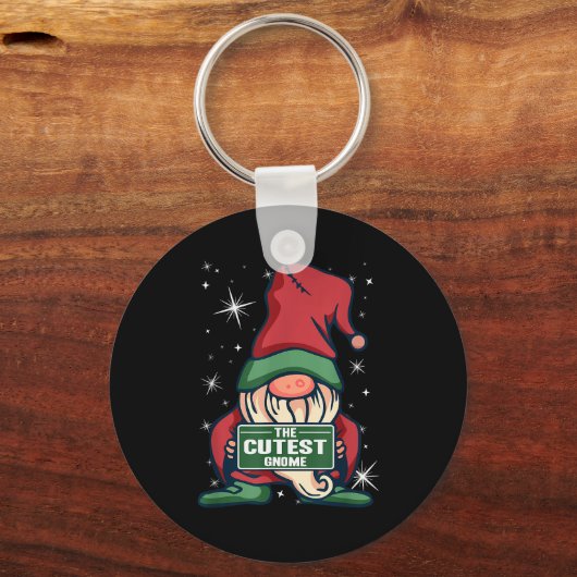 The Cutest Gnome Xmas Elf Matching Family Christma Sleutelhanger (Voorkant)
