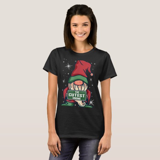 The Cutest Gnome Xmas Elf Matching Family Christma T-shirt (Voorkant volledig)