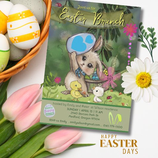 The Cutest "Heavy Lifting" Easter Brunch Invite Kaart