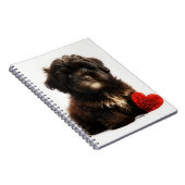 The Cutest Valentine, Chocolate Havanese Puppy Notitieboek (Rechterzijde)