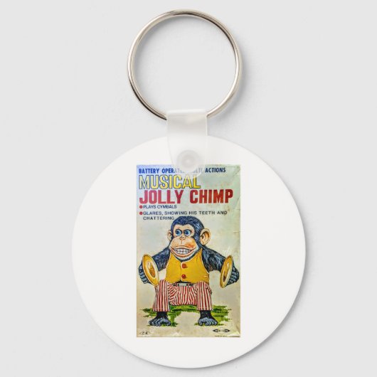 The Cymbal Monkey Sticker  Sleutelhanger (Voorkant)