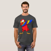 The Dabbing Parrot Cool Parrot Gifts Shirt Dab (Voorkant volledig)