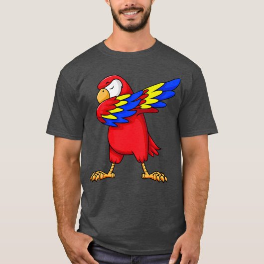 The Dabbing Parrot Cool Parrot Gifts Shirt Dab (Voorkant)