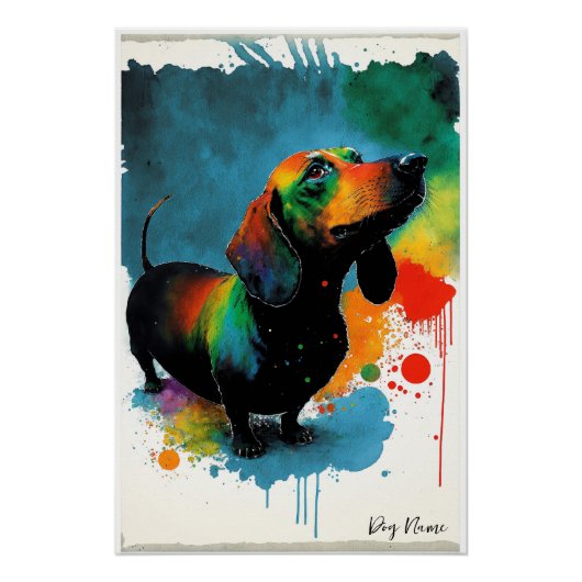 The Dachshund Dog - Composition 003 Perfect Poster (Voorkant)